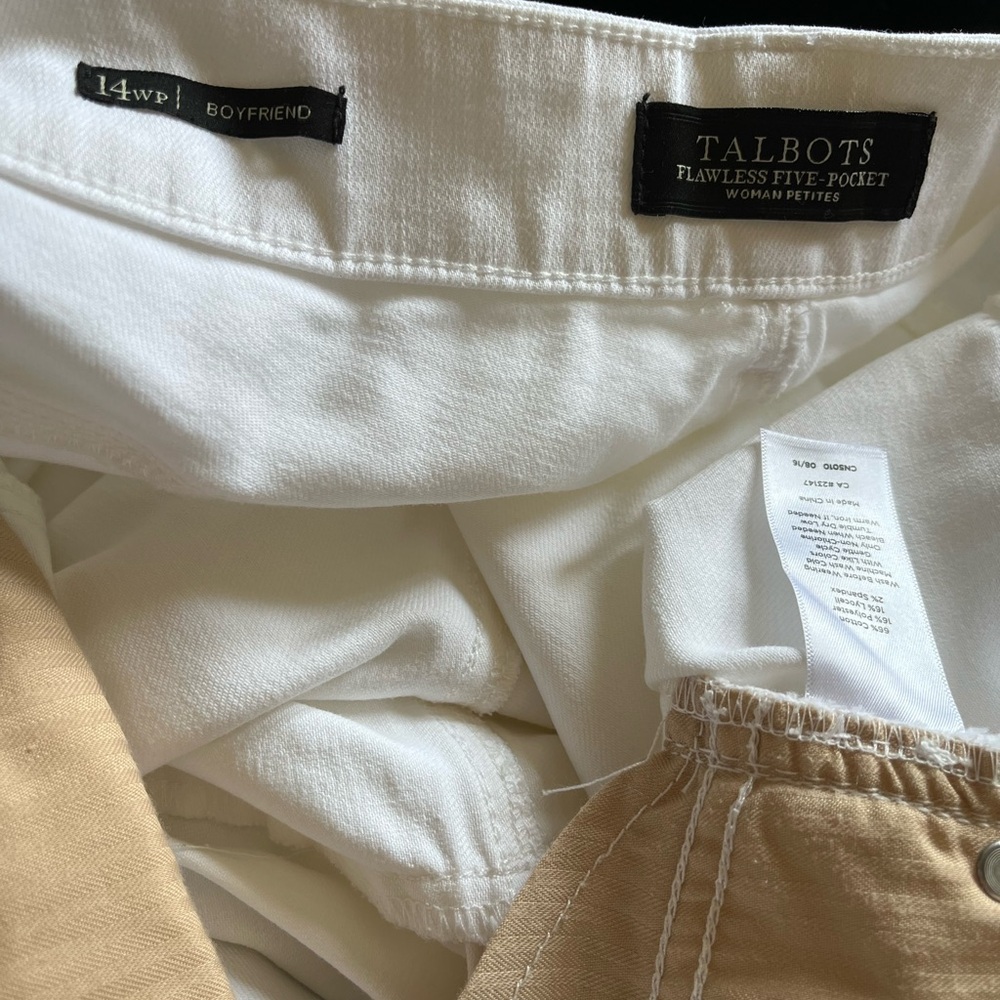 Talbots Women's Boyfriend Jeans 14P White - Picture 7 of 8